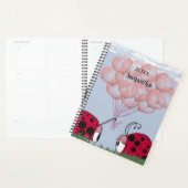 Schattig Ladybug met roze ballon Bouquet Planner (Display)