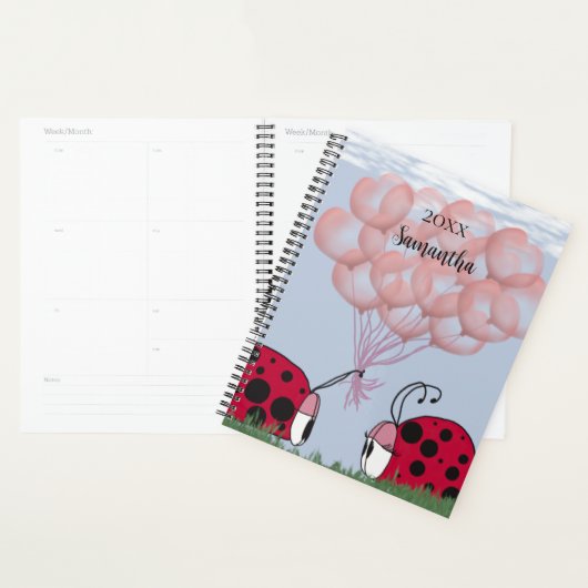 Schattig Ladybug met  roze ballon Bouquet Planner (Display)