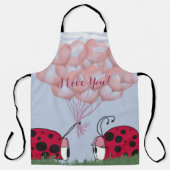 Schattig Ladybug met  roze ballon Bouquet Schort (Voorkant)