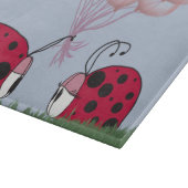 Schattig Ladybug met  roze ballon Bouquet Snijplank (Hoek)