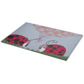 Schattig Ladybug met  roze ballon Bouquet Snijplank (Hoek)