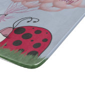 Schattig Ladybug met  roze ballon Bouquet Snijplank (Hoek)
