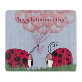 Schattig Ladybug met roze ballon Bouquet Snijplank