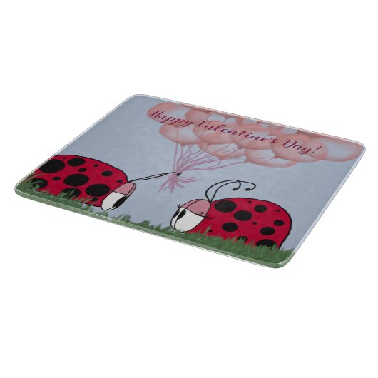 Schattig Ladybug met  roze ballon Bouquet Snijplank (Hoek)