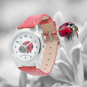 schattig ladybug-omvergooien naam bekijken horloge