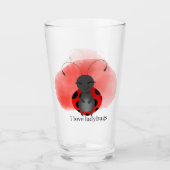 schattig ladybug toevoegen tekst glas (Voorkant)