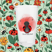 schattig ladybug toevoegen tekst glas