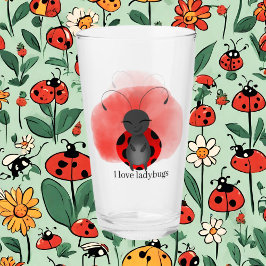 schattig ladybug toevoegen tekst glas