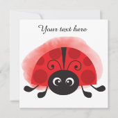 schattig ladybug toevoegen tekstnotitiekaart bedankkaart (Voorkant)