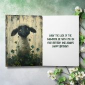 Schattig Lam en Lucky Shamrocks Iers Gelukkige Ver Kaart