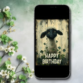 Schattig Lam en Lucky Shamrocks Iers Gelukkige Ver Kaart