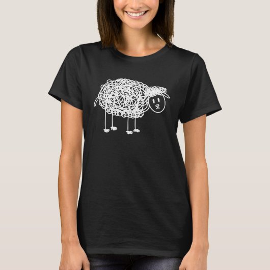 Schattig Lam Idee Dier Vriend Schaap T-shirt (Voorkant)