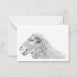 Schattig lam notitie Kaart Notitiekaartje