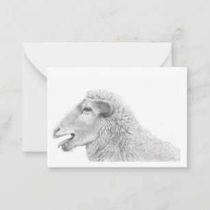 Schattig lam notitie Kaart Notitiekaartje