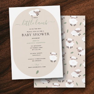 Schattig Lam Schattige Boerderijdieren Baby Shower Kaart