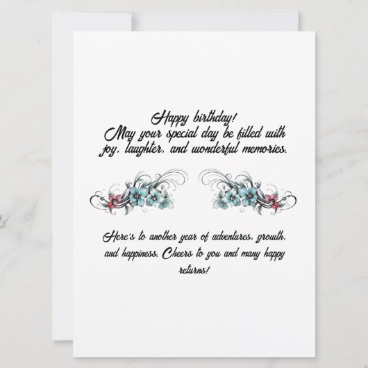 Schattig Lam Verjaardag (Achterkant)