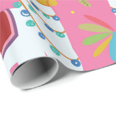 Schattig Lama Patroon Cadeaupapier (Rol Hoek)