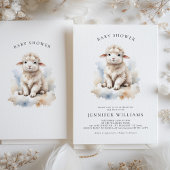 Schattig Lamb Baby Douche Uitnodigingen