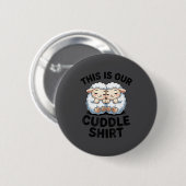 Schattig Lammetjes Koppel Dit Is Onze Knuffel Ronde Button 5,7 Cm (Voorkant /achterkant)