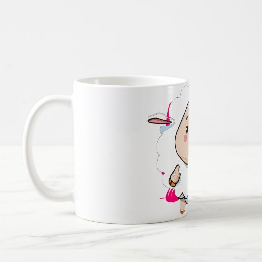 Schattig Lamsontwerp Keramische Mok (Links)