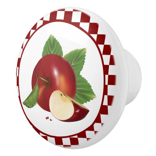schattig land appel keuken keramische knop (Rechts)