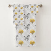 schattig land betegelde ezel patroon bad handdoek (Insitu)