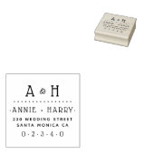 Schattig Land Bruiloft Namen & Aangepast Retouradr Rubberstempel (Gestempeld)