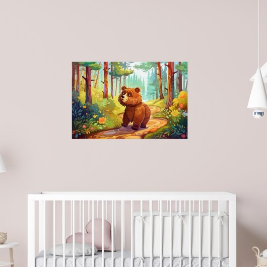 schattig land bruin beer liefhebbers nursey poster (Kinderkamer 2)