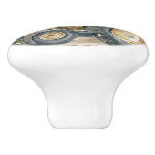 schattig land kind tractor keramische knop (Zijkant)