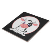 schattig land koe liefhebbers keramische tegel tegeltje (Zijkant)