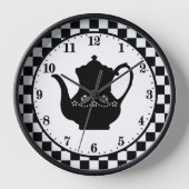 schattig land koffiepot woord kunst Grote klok (Voorkant)