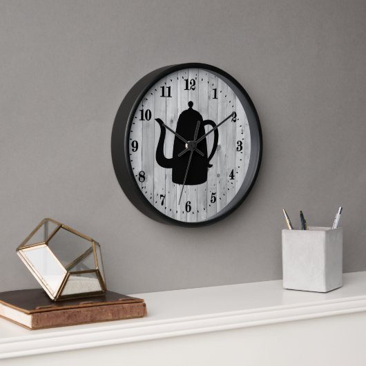 schattig land koffiepot woord kunst Grote klok (Kantoor)