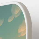 Schattig land wolk pluizig schapen monogram pickleball paddle (Links Detail)