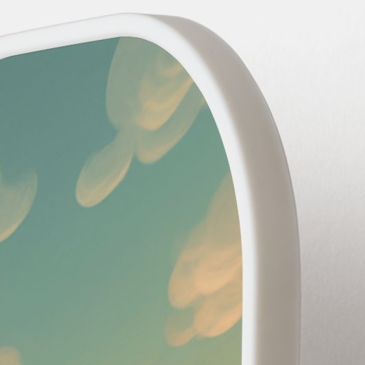 Schattig land wolk pluizig schapen monogram pickleball paddle (Links Detail)