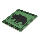 schattig land zwart beer tekst toevoegen tegeltje (Zijkant)