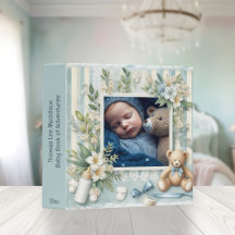Schattig Landelijk Bruine Teddbeer Baby Fotoalbum