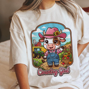 Schattig landelijk koeienboerderijleven Tri-Blend shirt
