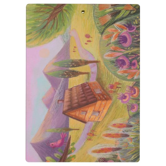 schattig landschap Klembord (Achterkant)