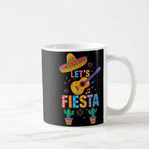 Schattig Laten we Feest Cactus Gitaar Mexicaans Fe Koffiemok