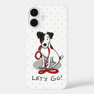 Schattig Laten we gaan! Jack Russell Terrier (drie iPhone 16 Hoesje