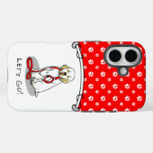 Schattig Laten we gaan! Wandelende Clumber Spaniel Case-Mate iPhone Case (Achterkant (horizontaal))