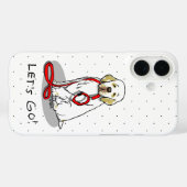 Schattig Laten we gaan! Wandelende Clumber Spaniel Case-Mate iPhone Case (Achterkant (horizontaal))