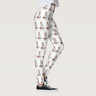 Schattig Laten we gaan! Wandelende Clumber Spaniel Leggings
