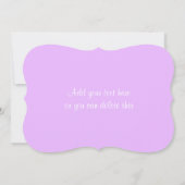 Schattig Lavendel Koel Script Typografie Bruidsmei Kaart (Achterkant)