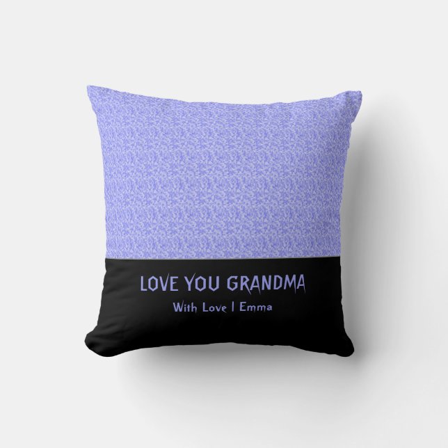 Schattig lavendelblauw, Elegant  Kussen (Voorkant)