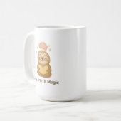 Schattig leesbeertje — Mijn brein is magisch motiv Koffiemok (Voorkant links)