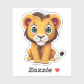 Schattig Leeuw Cartoon Karakter Sticker (Vel)