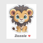 Schattig Leeuw Cartoon Karakter Sticker (Vel)