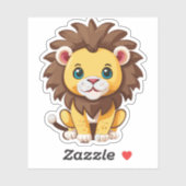 Schattig Leeuw Cartoon Karakter Sticker (Vel)