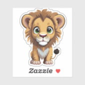 Schattig Leeuw Cartoon Karakter Sticker (Vel)